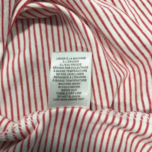 Simon’s TWIK Red Striped Off the Shoulder Tee M - Picture 6 of 6